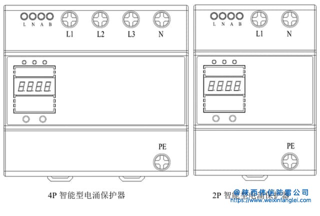 WXS-22100智能三相电源浪涌保护器接口说明