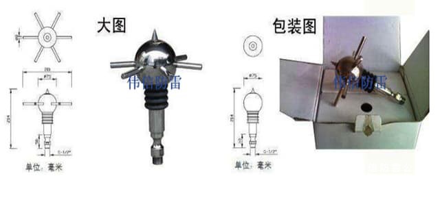 法国IF3提前预放电避雷针包装尺寸